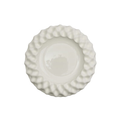 Lava Deep Plate 21x21x6cm(h) - Gloss White
