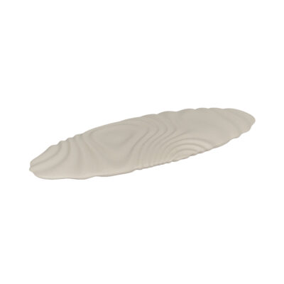Dune Narrow Oval Tray 25x10x2cm(h) - Gloss White
