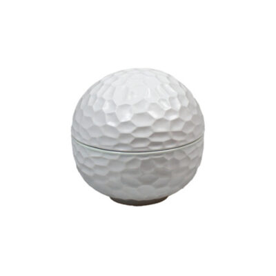 Crystal Bowl with Lid - White
