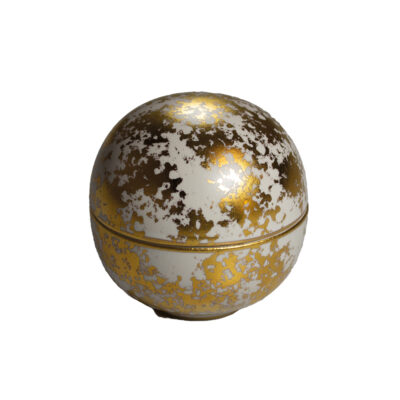 Gold Luster Ball Bowl with Lid Mat 7cm