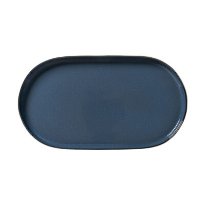 Notos Oval Platter 37cm - Pitch Blue