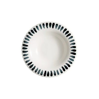 Lavis Black Albus Deep Plate 27cm 500cc