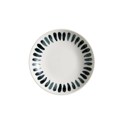 Lavis Black Bloom Deep Plate 23cm 1000cc