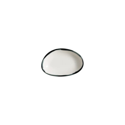 Lavis Black Vago Oval Plate 12x8cm