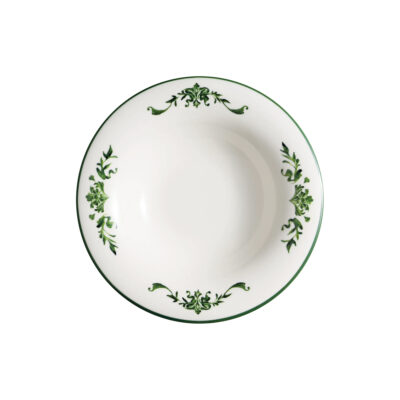 Lavis Green Albus Deep Plate 27cm 500cc
