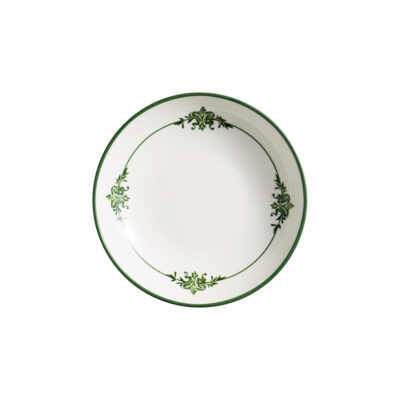 Lavis Green Bloom Deep Plate 23cm 1000cc