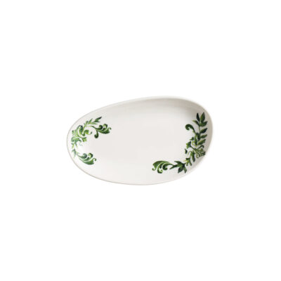 Lavis Green Vago Oval Plate 20x12cm 240cc