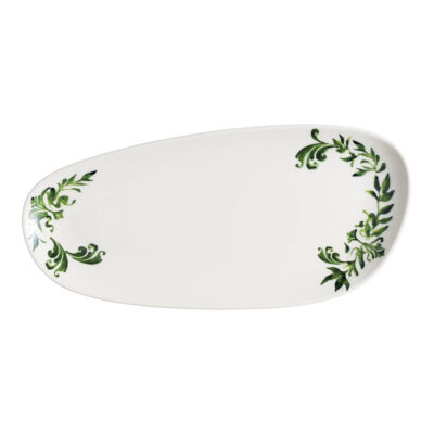 Lavis Green Vago Oval Kayık Tabak 25x14cm 380cc