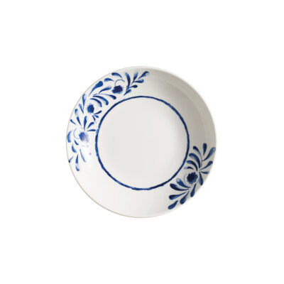 Lavis Blue Bloom Deep Plate 23cm 1000cc
