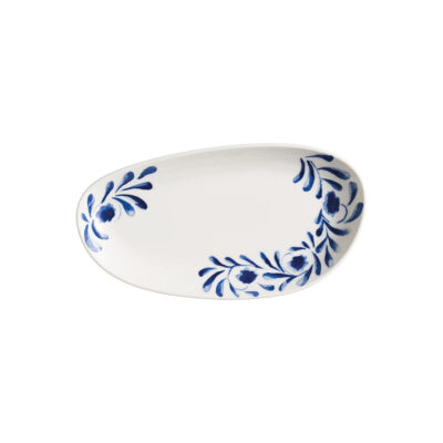 Lavis Blue Vago Oval Plate 20x12cm 240cc